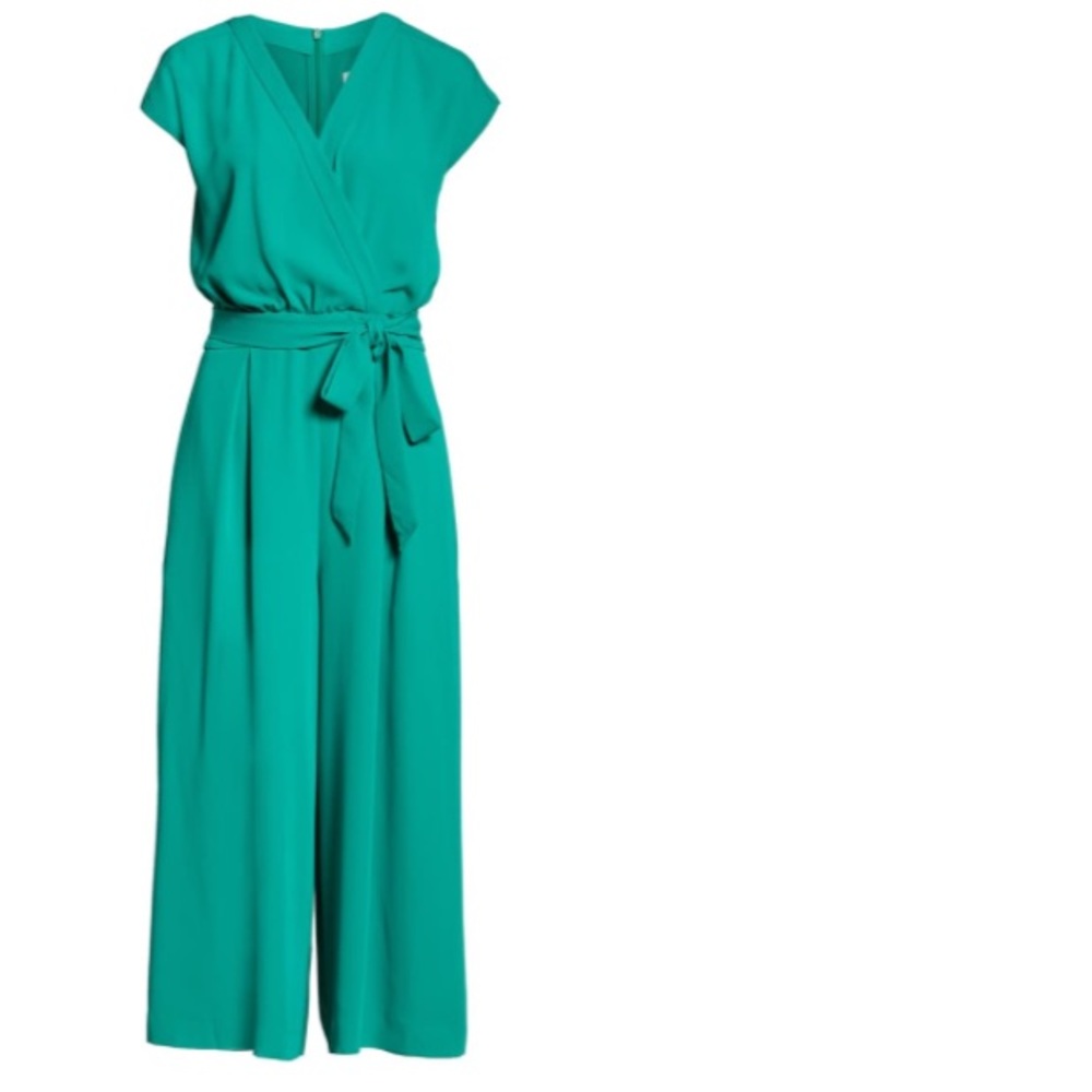 Eliza J Faux Wrap Crop Jumpsuit Nordstrom - Picture 3 of 8